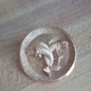 Gold Reptile Coin Decor